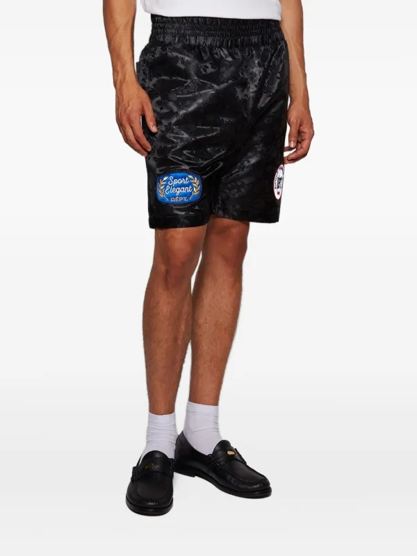 GALLERY DEPT. Jacquard Boxing Shorts | Black | FARFETCH IN