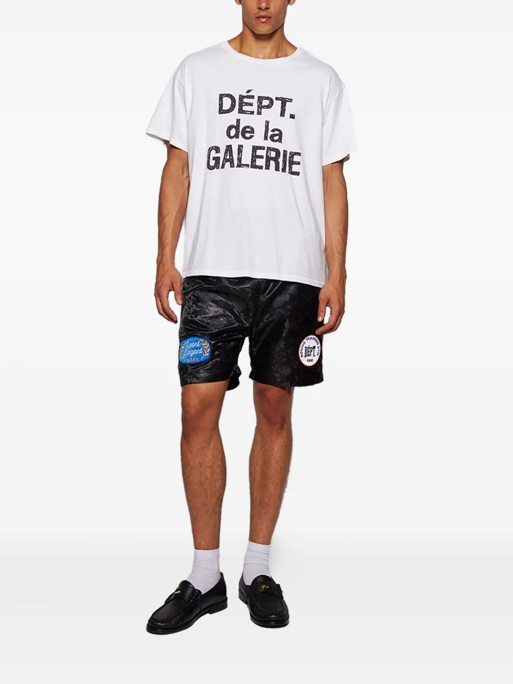 GALLERY DEPT. Boxing shorts met jacquard Zwart