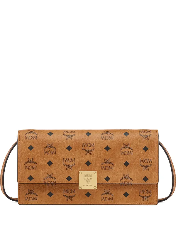 MCM Visetos Crossbody Clutch Bag Brown FARFETCH ID
