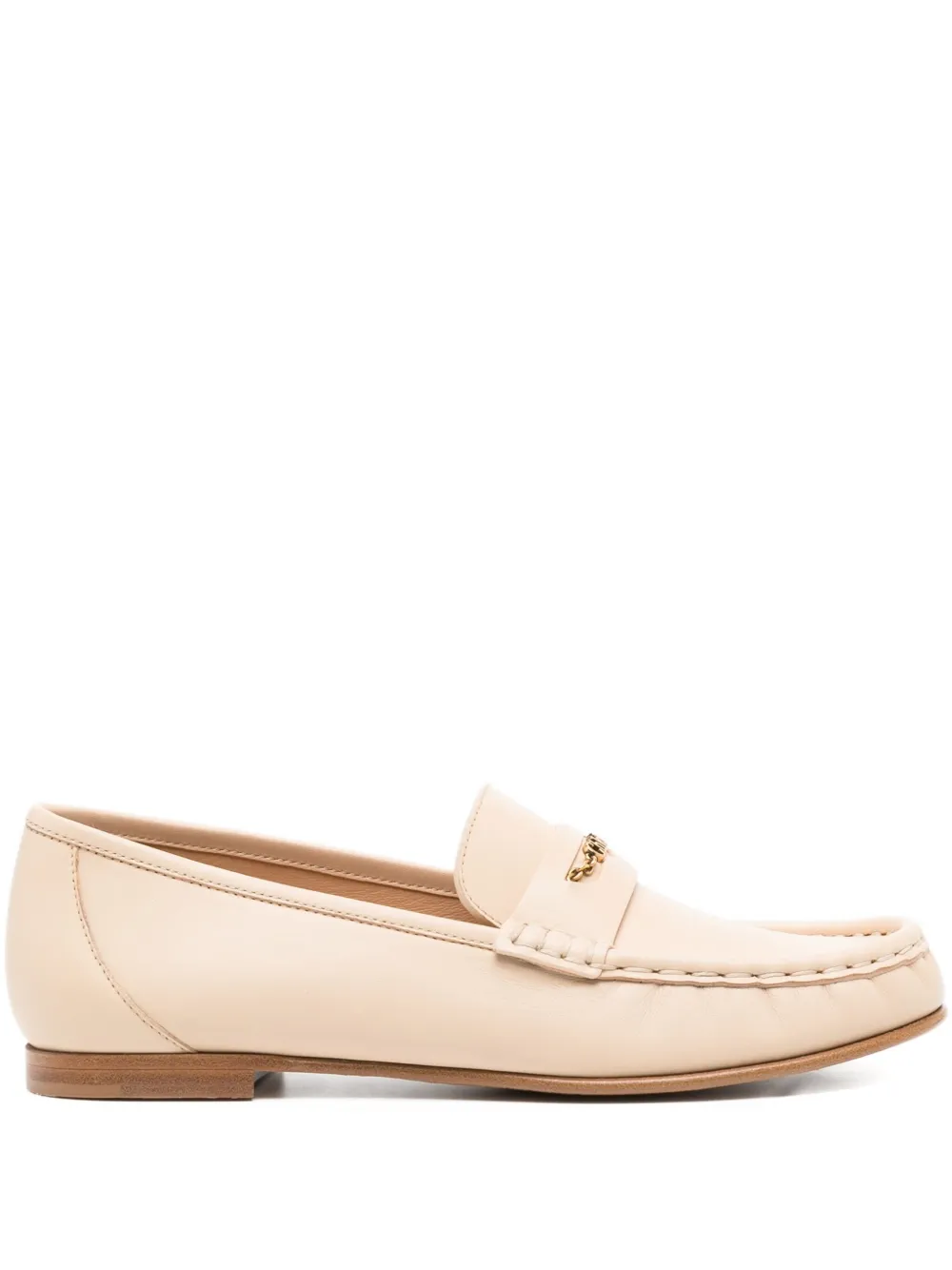 Chloé leather penny loafers Neutrals