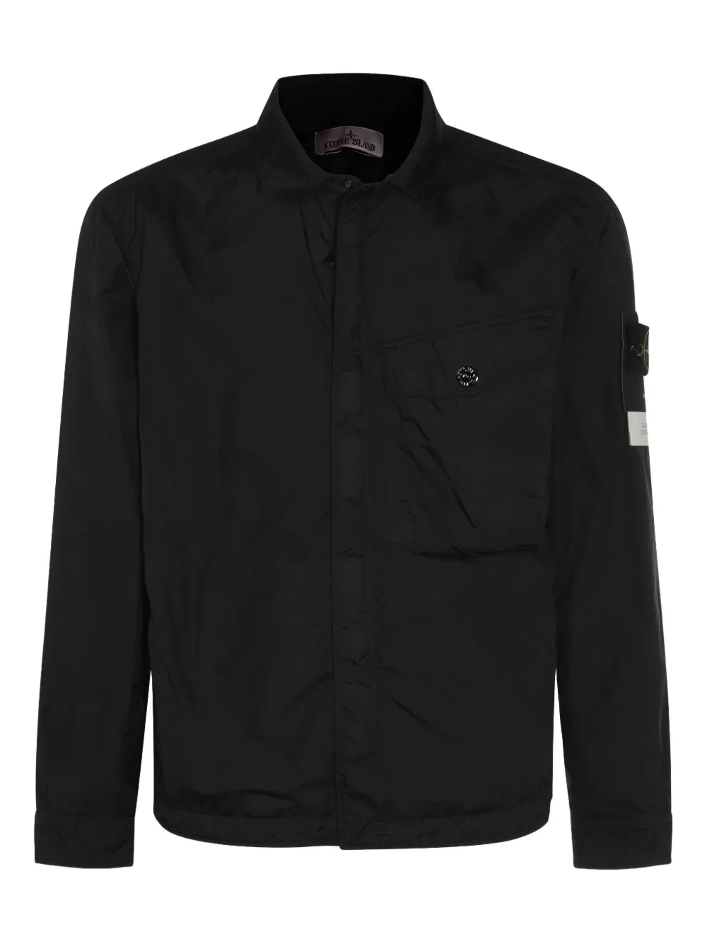 Stone Island Gekreukte jas Zwart