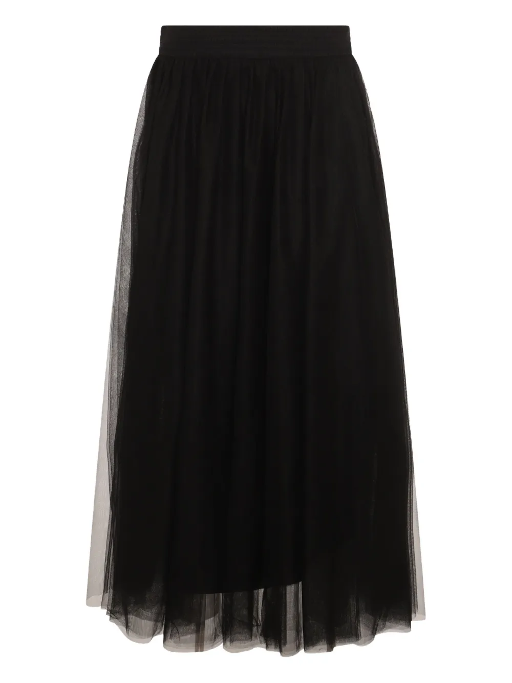 Fabiana Filippi pleated tulle skirt - Zwart