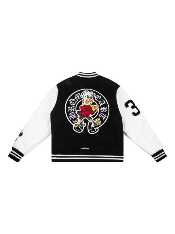 【美品】Chrome Hearts刺繍デザインのスタジアムジャケット**L** Chrome Hearts スタジアムジャンパー | ブラック | FARFETCH JP