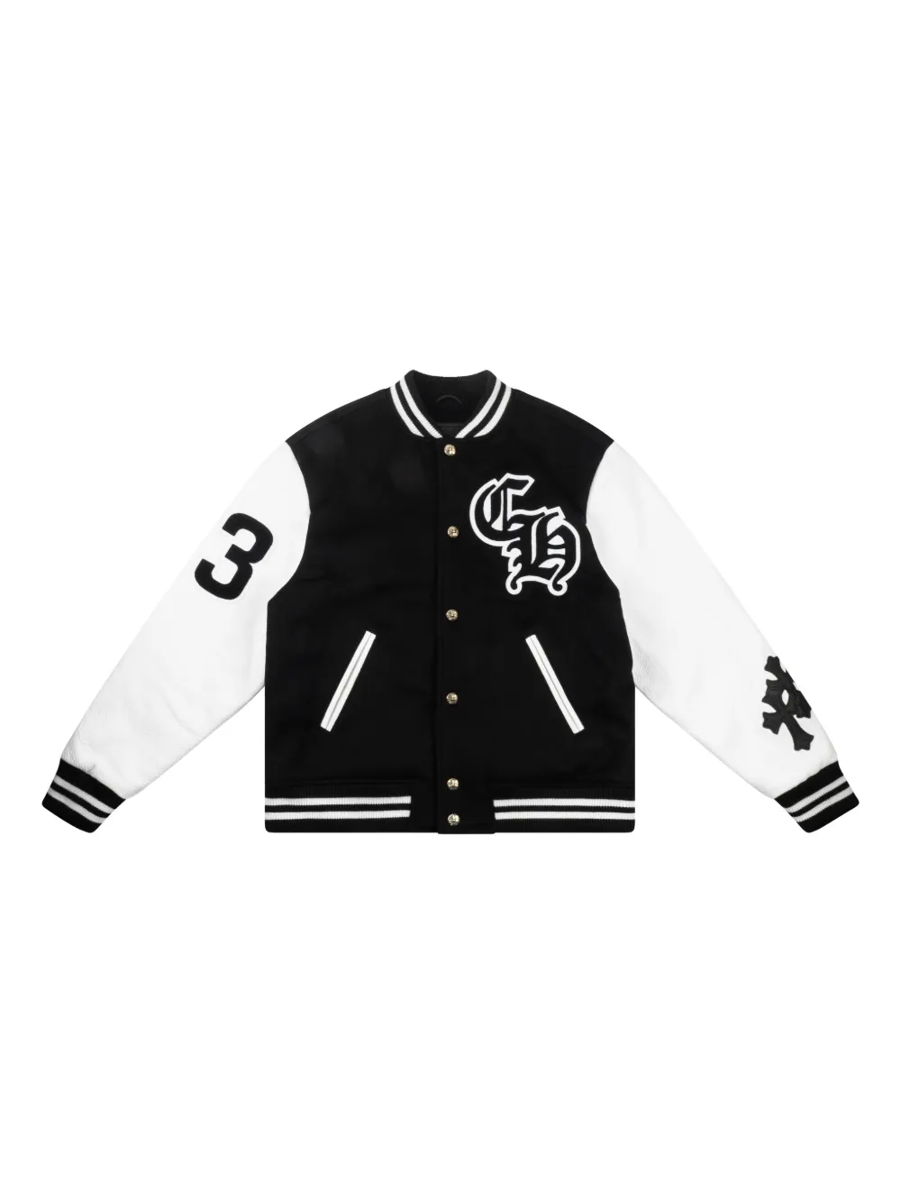 Chrome Hearts eagle varsity jacket | Black | Image 1