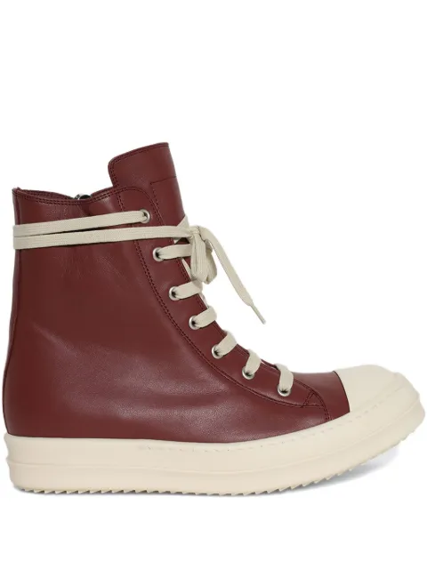 Rick Owens lace-up high-top leather sneakers