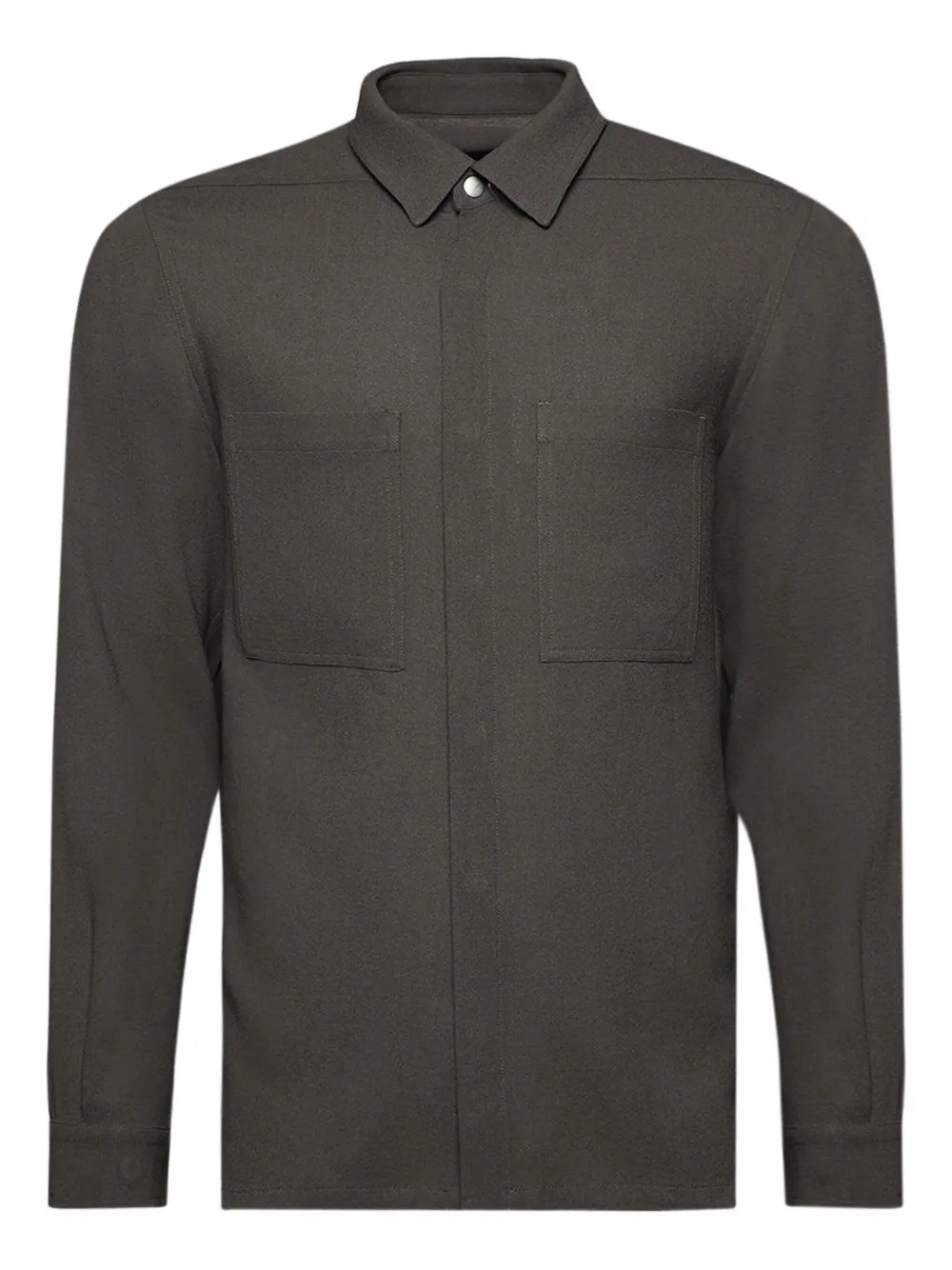 Rick Owens Pocket-detail Long-sleeve Shirt In Black