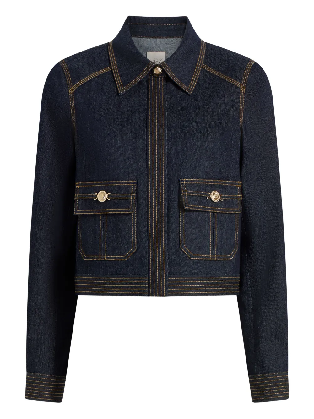Lydie contrast-stitch denim jacket