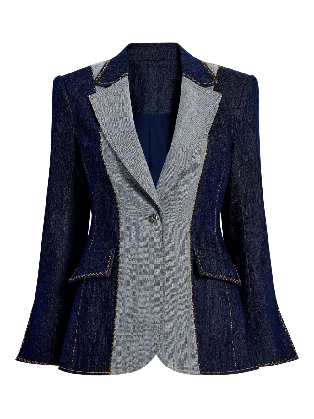 Sallie contrast-panel denim jacket