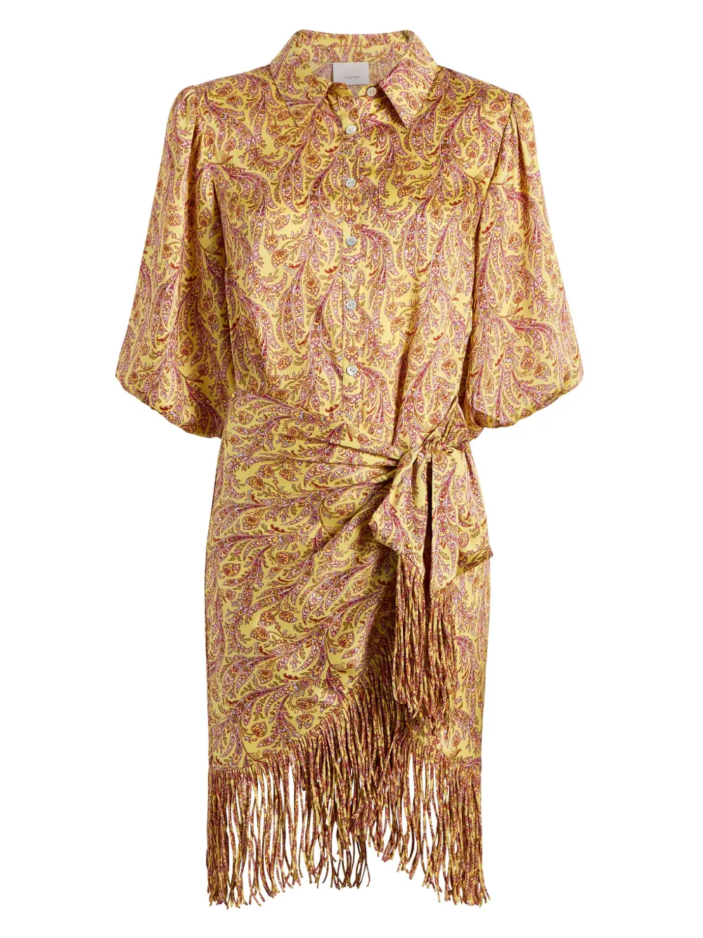 Cinq A Sept Kember jurk met paisley-print en franje Bruin