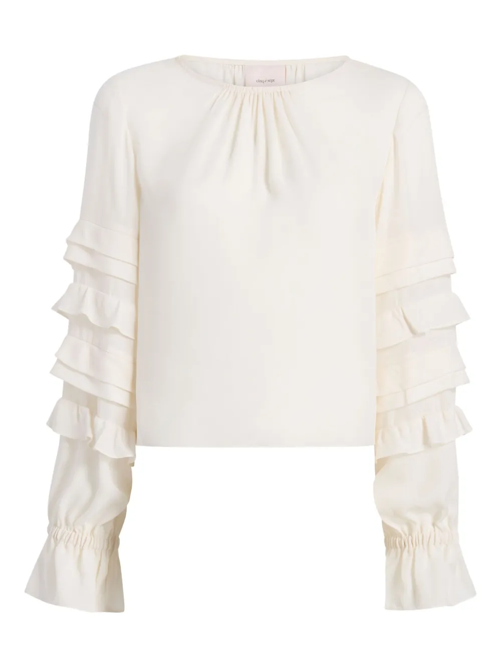 tiered-ruffle blouse