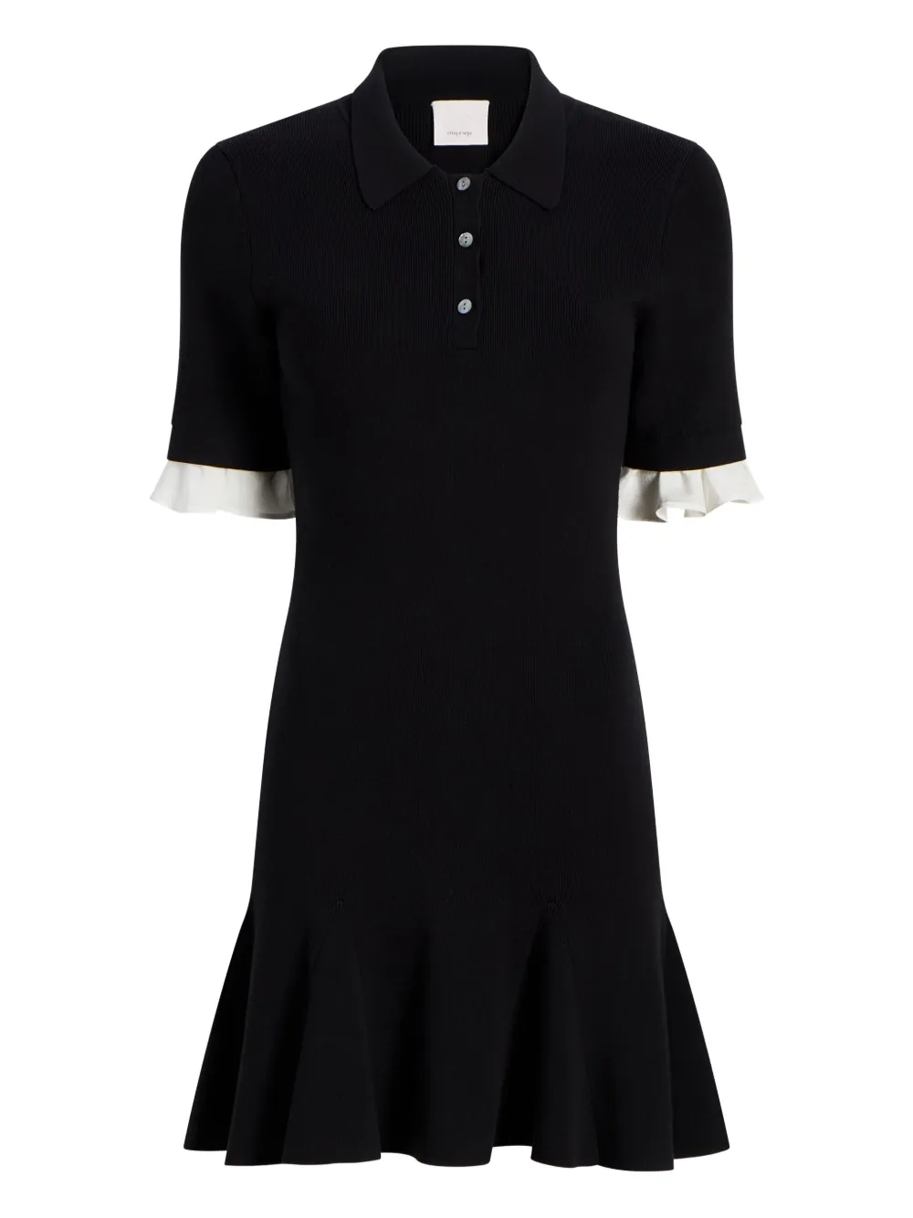 Keaton ribbed-knit ruffled midi dress