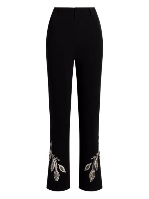 Cinq A Sept floral-beaded trousers