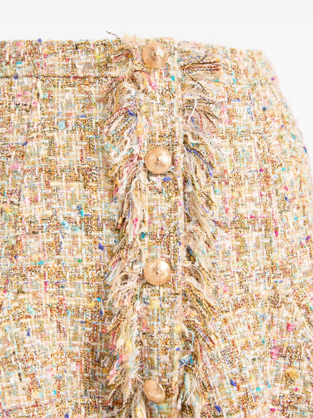 Cinq A Sept Bouclé rok met franje Bruin