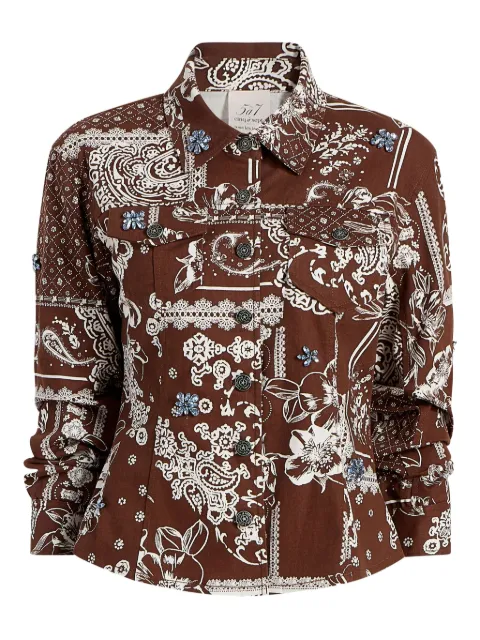 Cinq A Sept chamarra con estampado de bandana