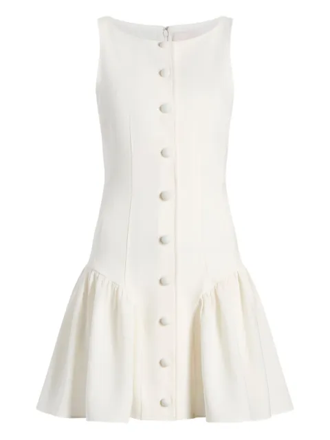 Cinq A Sept button-front ruffled dress