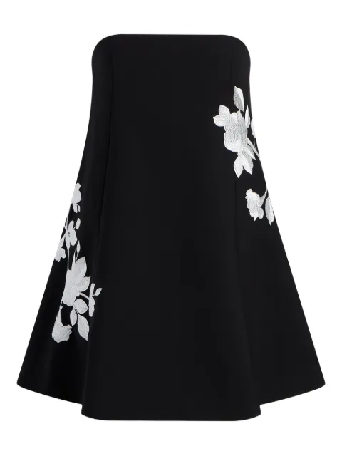 Cinq A Sept Irla floral-embroidered strapless dress