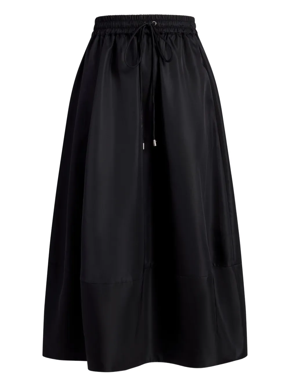 drawstring pocket midi A-line skirt