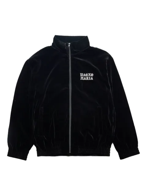 WACKO MARIA embroidered velvet track jacket
