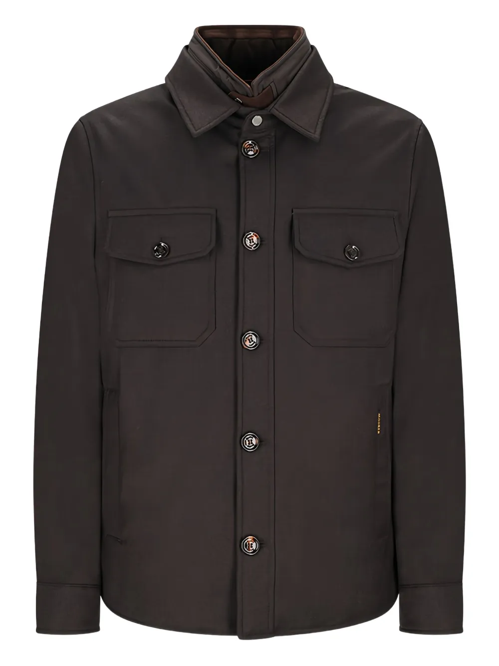 Moorer button-fastening flap-pocket jacket Bruin