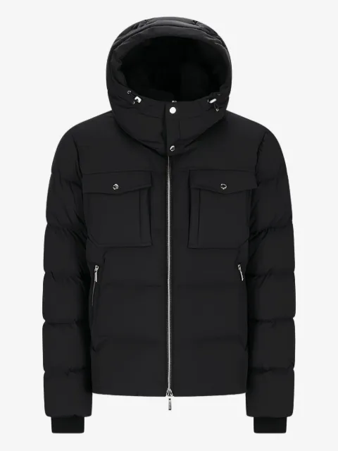 Moorer hooded flap-pocket jacket