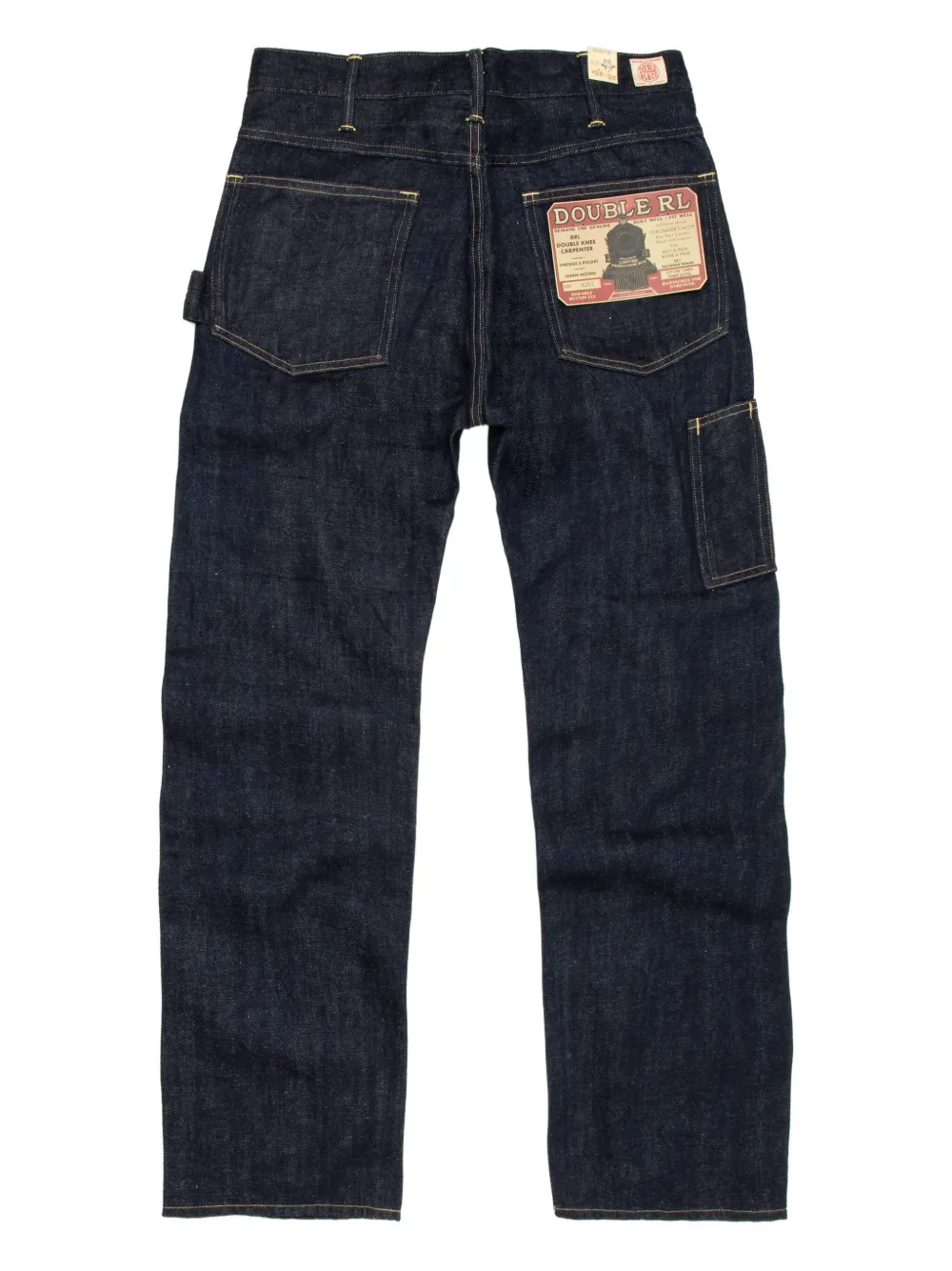 Ralph Lauren RRL diagonal-pockets straight-leg jeans Blauw