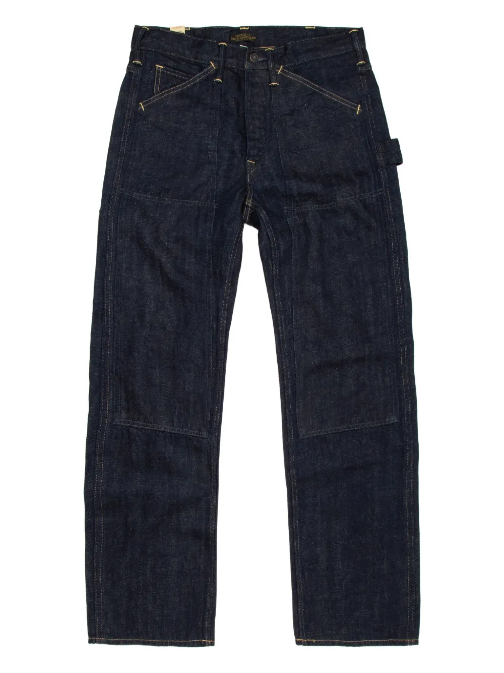 Ralph Lauren RRL diagonal-pockets straight-leg jeans Blauw