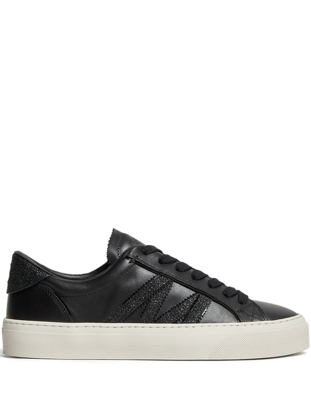 Moncler Monaco2 leather sneakers Black