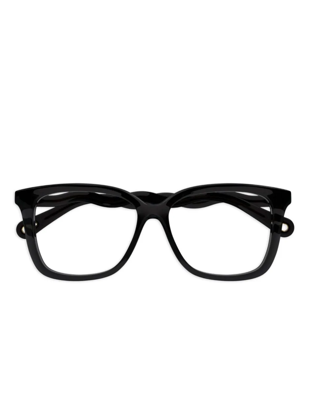 Chloé Eyewear wavy-temple square glasses - Nero