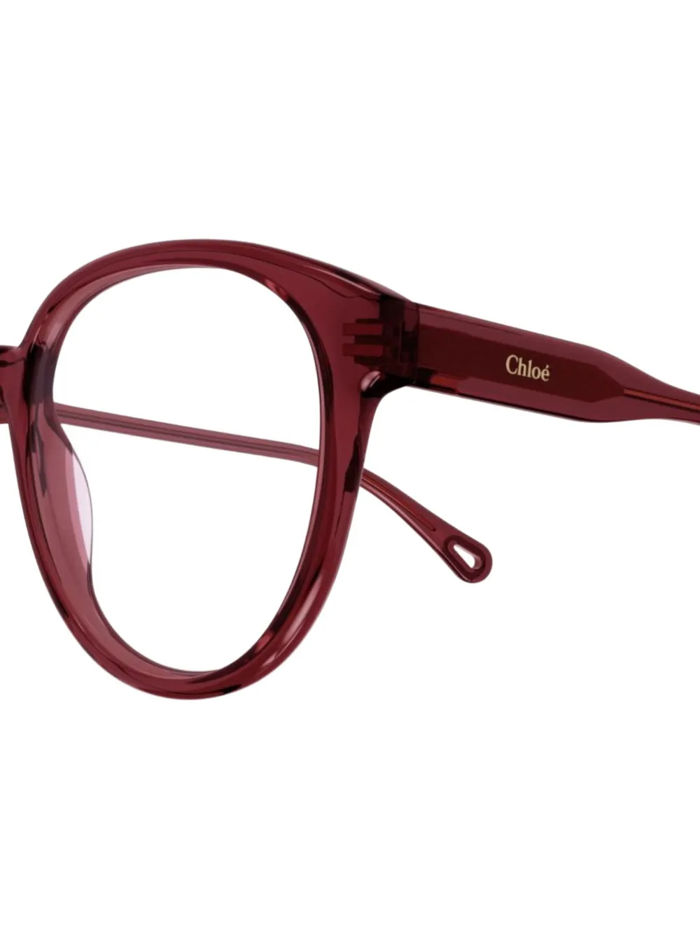Chloé Eyewear Bril met rond montuur Rood