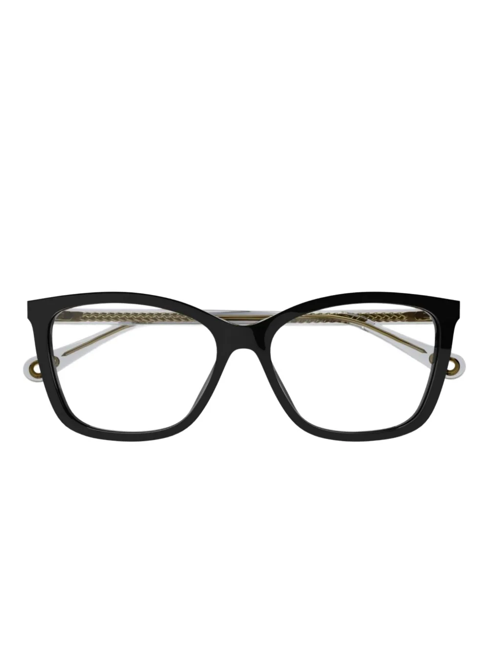 Chloé Eyewear braided-temple cat-eye glasses - Nero