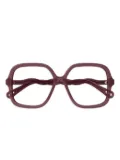 Chloé square-frame acetate glasses - Red