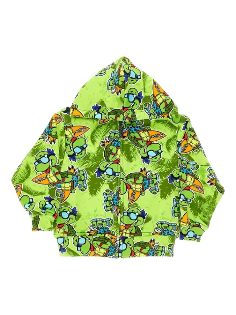 mousse dans la bouche graphic-print zip-up hoodie