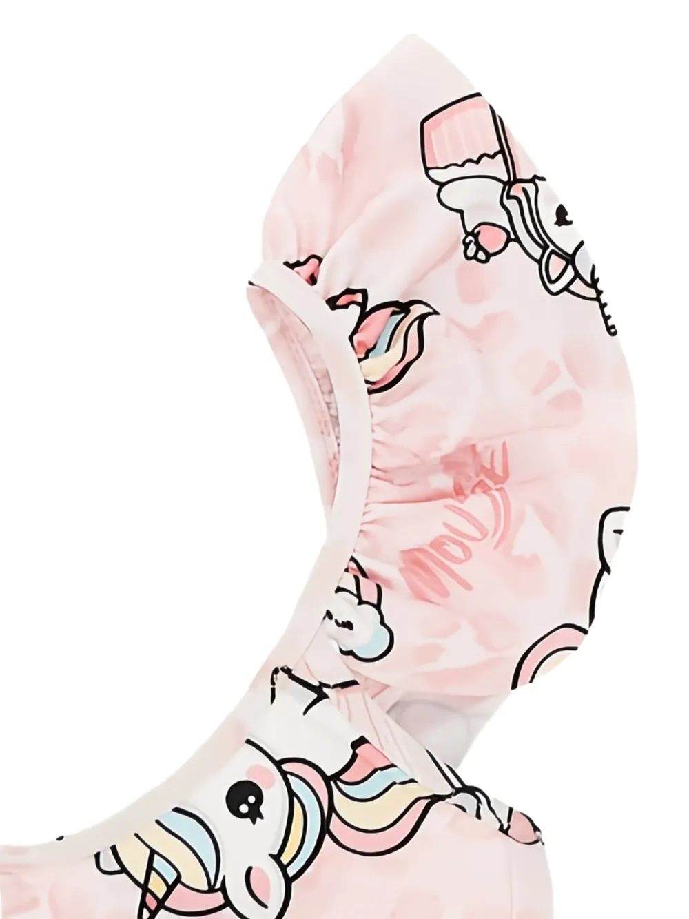 mousse dans la bouche ruffle-trimmed unicorn-print bikini PINK