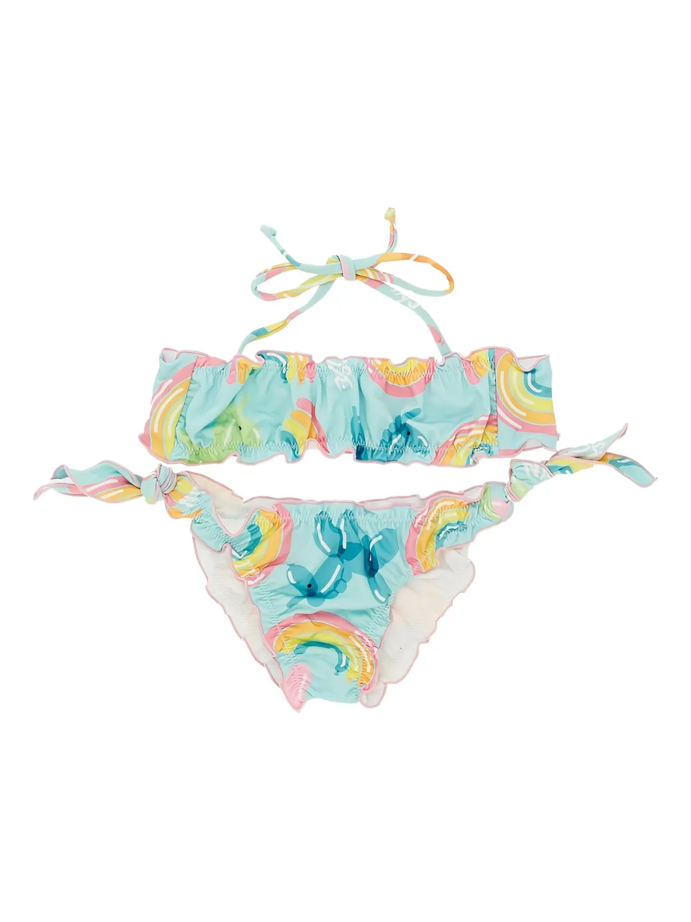 Mousse dans la bouche Bikini met ruches Blauw