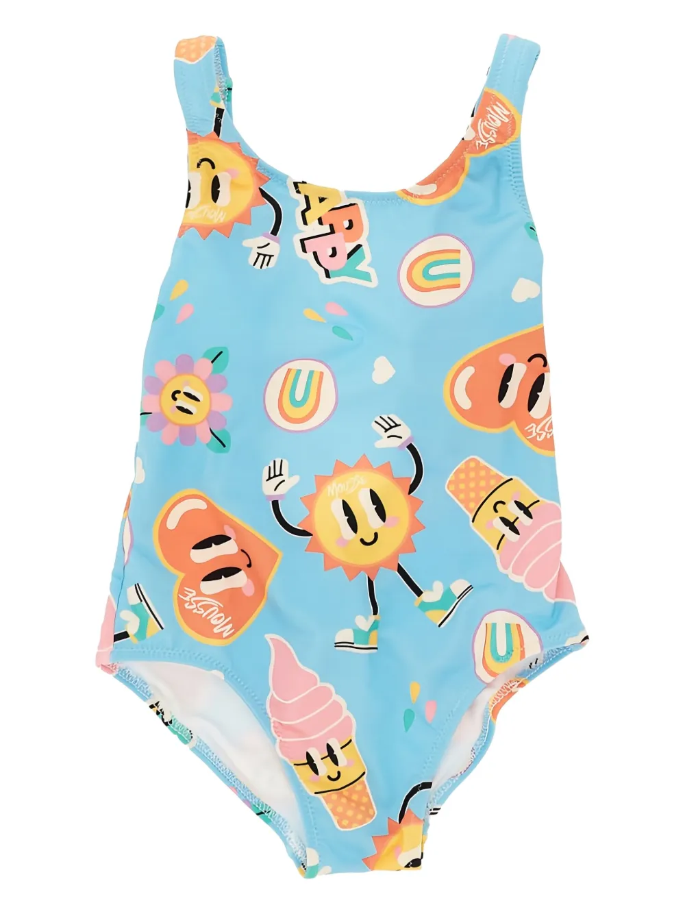 Mousse dans la bouche Badpak met print Blauw