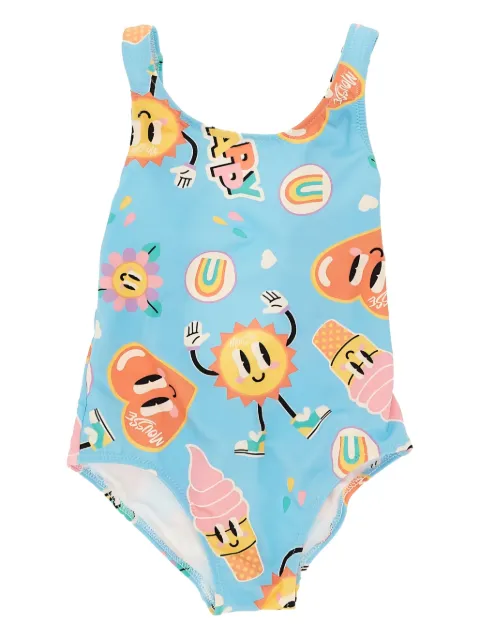 mousse dans la bouche graphic-print swimsuit