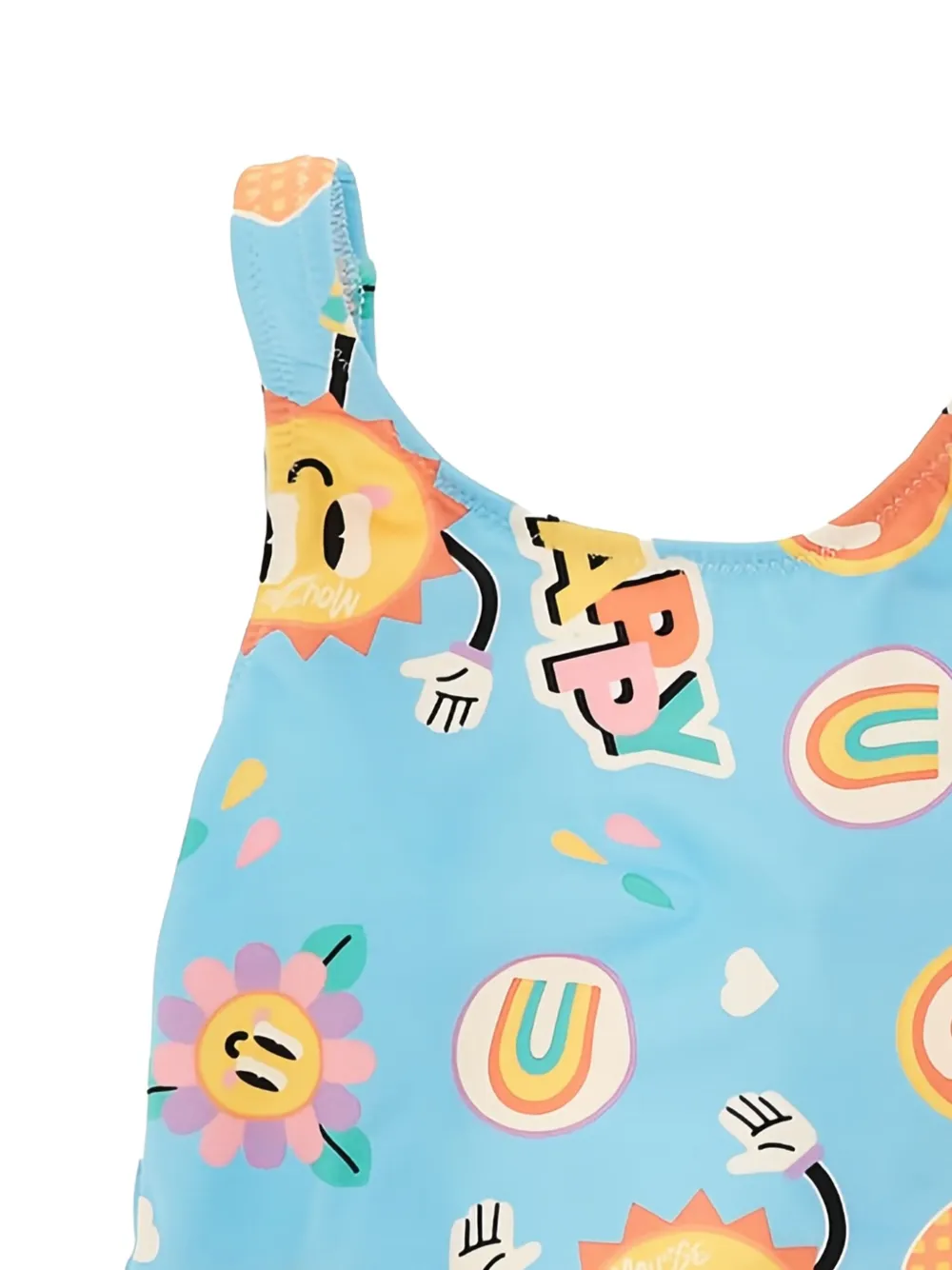 mousse dans la bouche Badpak met print Blauw