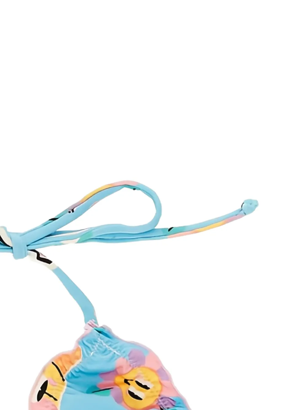 Mousse Dans La Bouche Ruffled Ice-cream Print Bikini In Blue