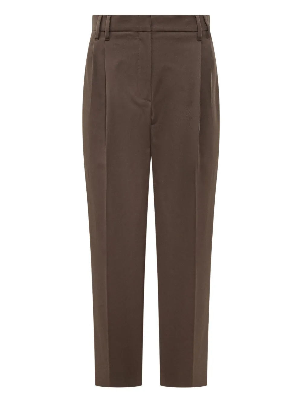Brunello Cucinelli Tailored Trousers With Back Pocket And Belt Loops In Brown