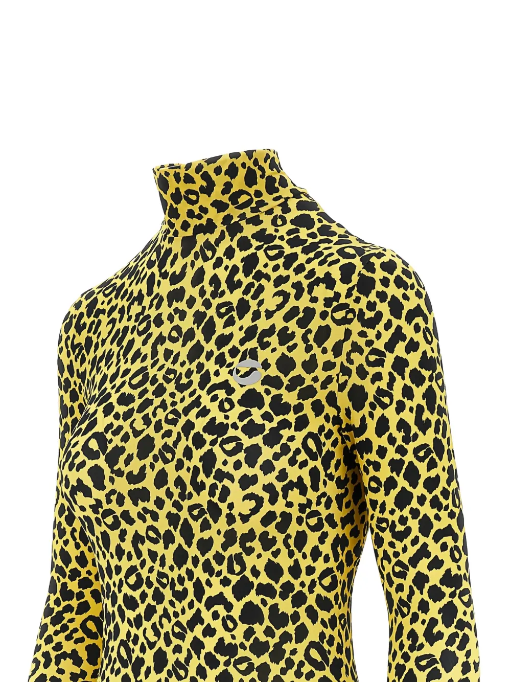Coperni Top met luipaardprint en col Geel