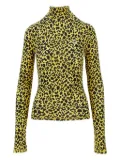 Coperni leopard-print turtleneck top - Yellow