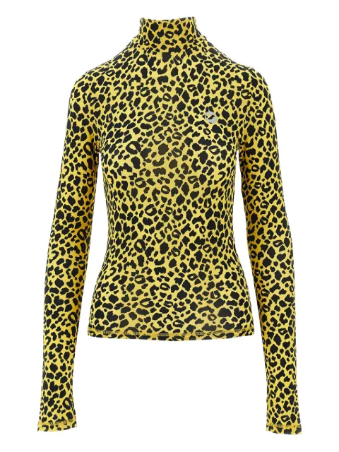 Coperni leopard-print turtleneck top