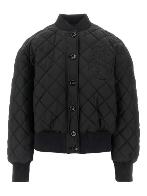 Jil Sander quilted monogram bomber jacket