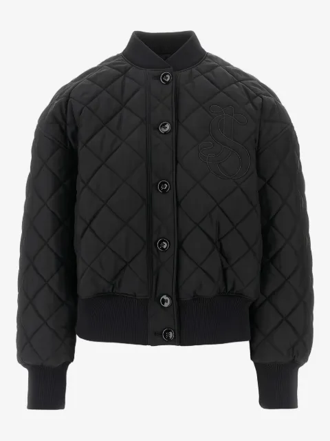 Jil Sander chamarra bomber capitonada con monograma