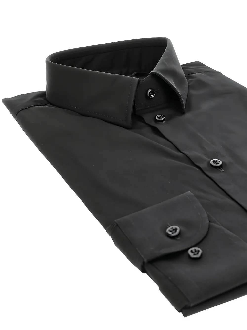 Emporio Armani button-cuff shirt - Zwart
