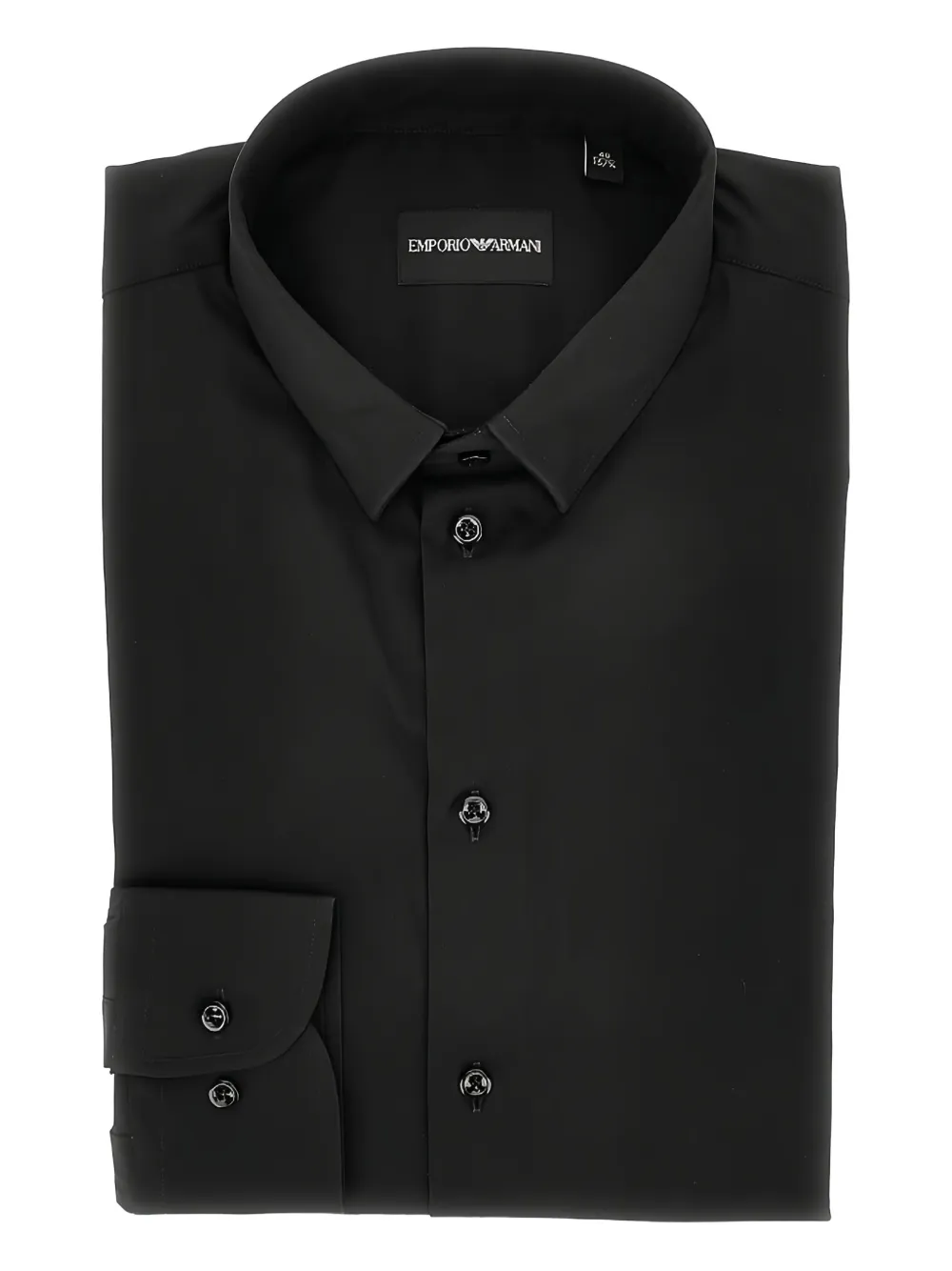 Emporio Armani Overhemd met geknoopte cuff Zwart