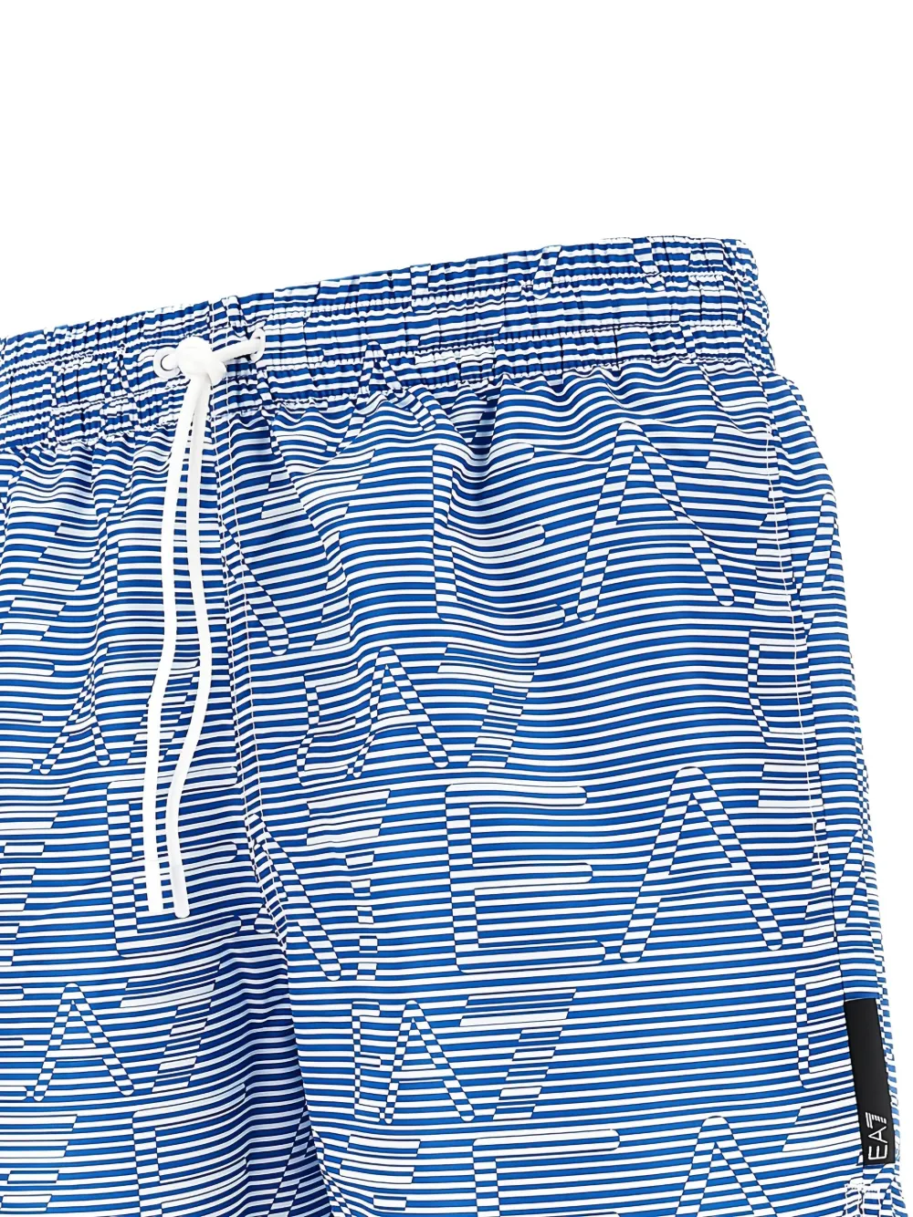 Ea7 Emporio Armani Zwembroek met logo-patroon Blauw