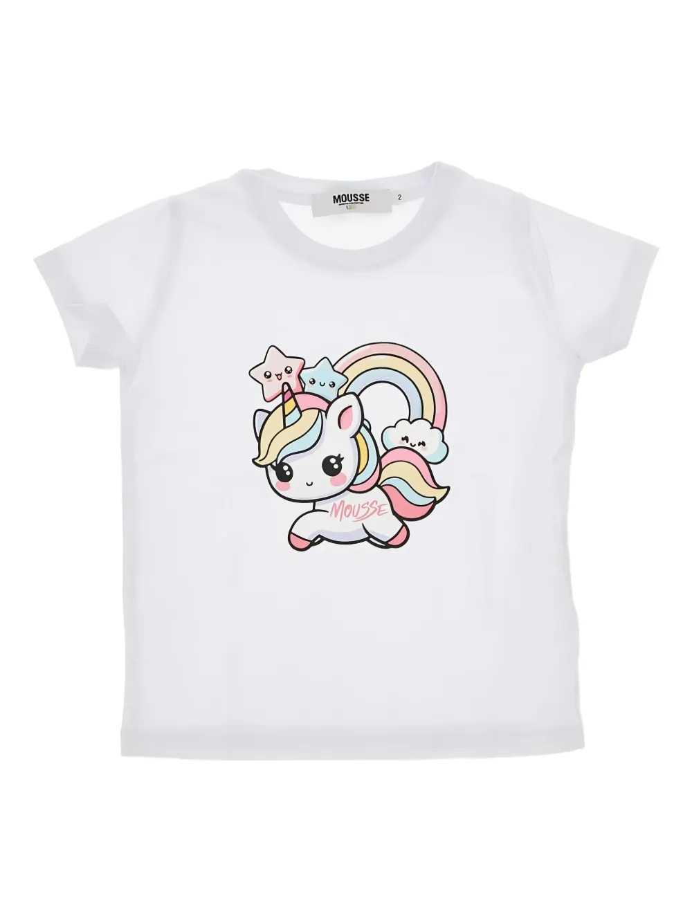 mousse dans la bouche graphic-print T-shirt - Bianco