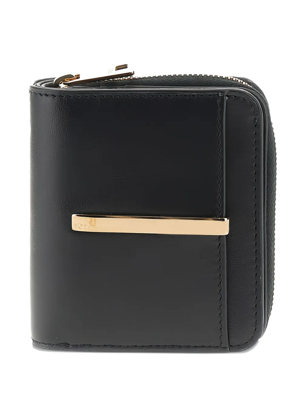 zip-around leather wallet