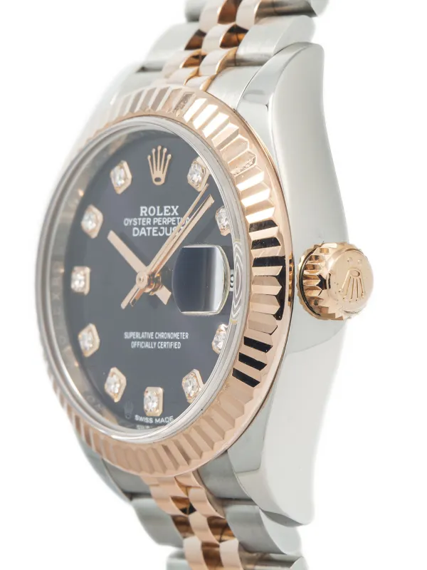 デイトジャスト　28mm シルバー×ゴールド Rolex 2022 デイトジャスト 28mm | ゴールドトーン | FARFETCH JP